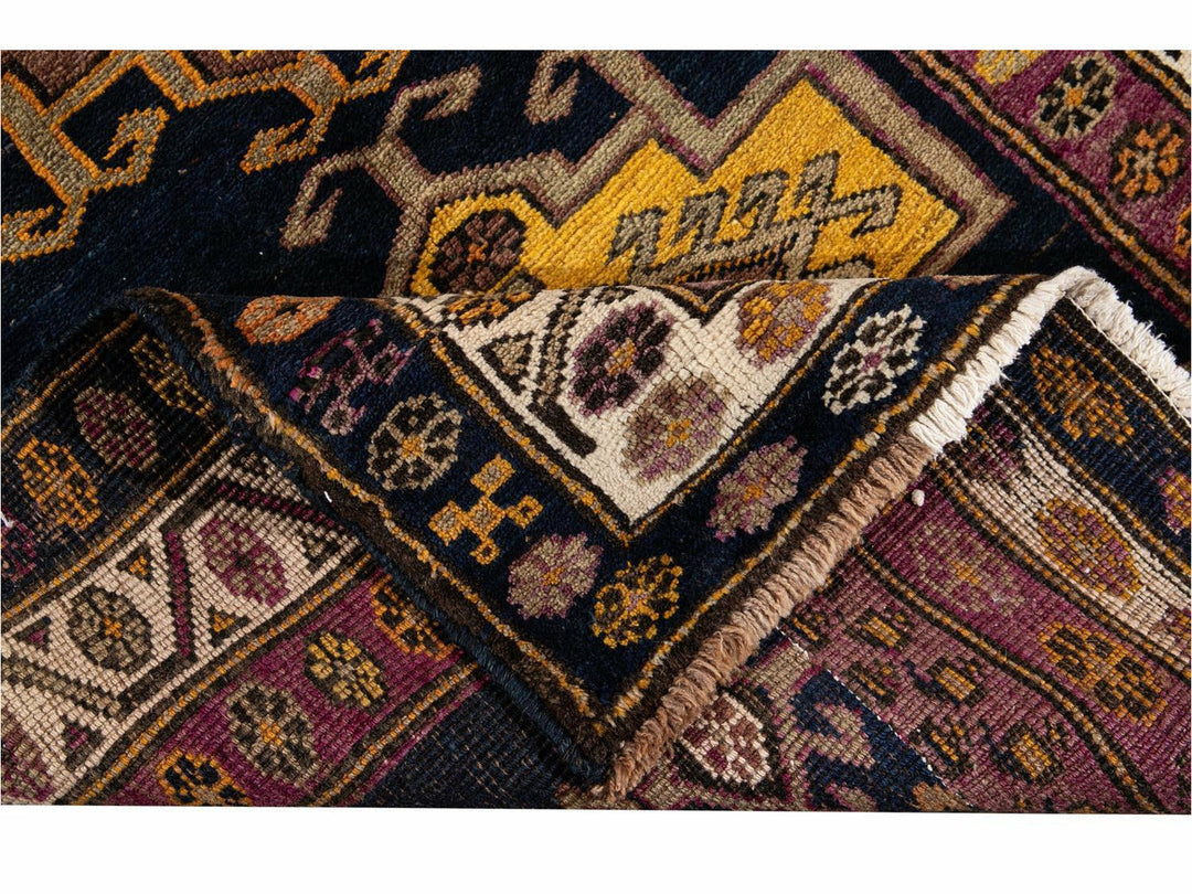 Vintage Azeri Wool Runner 4 X 10