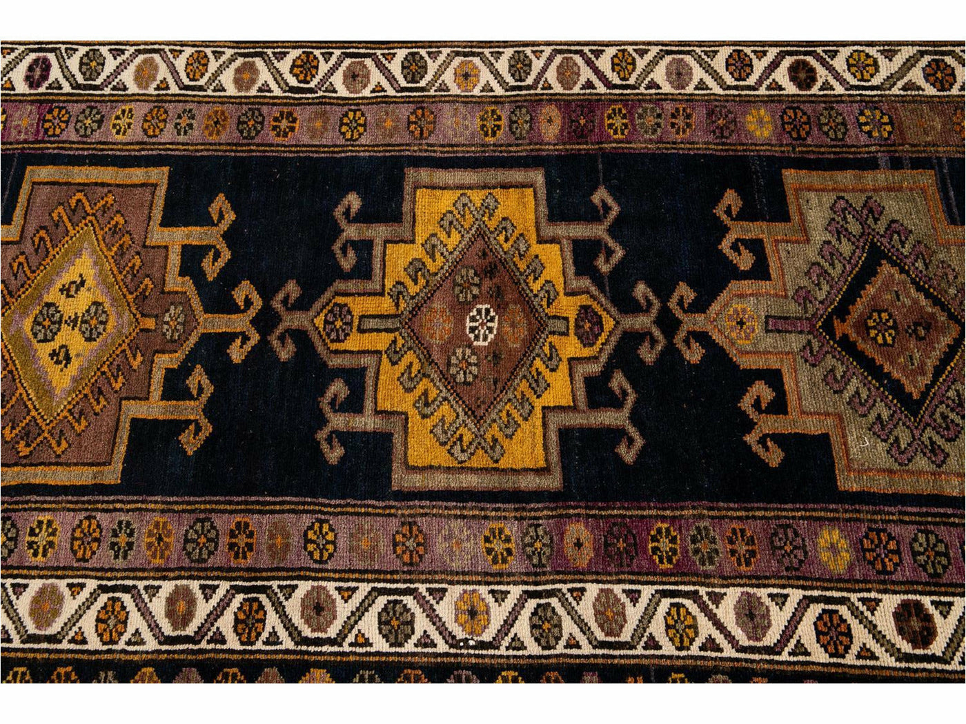 Vintage Azeri Wool Runner 4 X 10