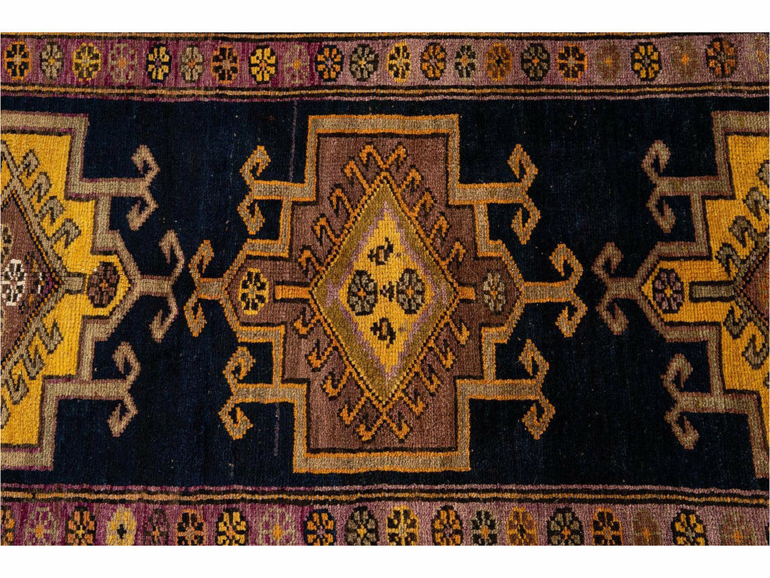 Vintage Azeri Wool Runner 4 X 10