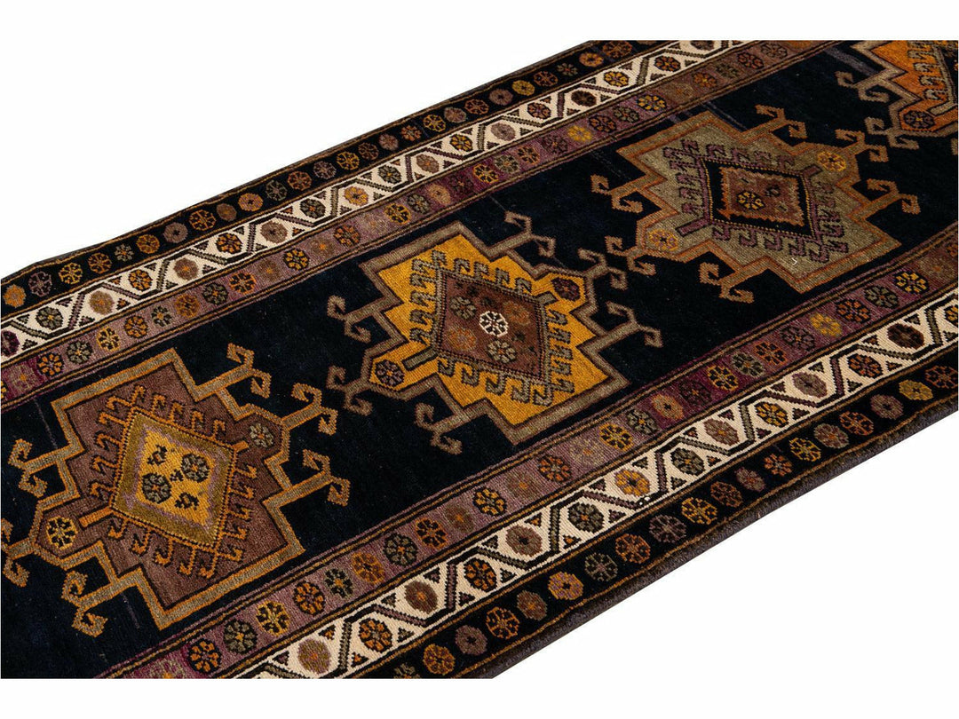 Vintage Azeri Wool Runner 4 X 10