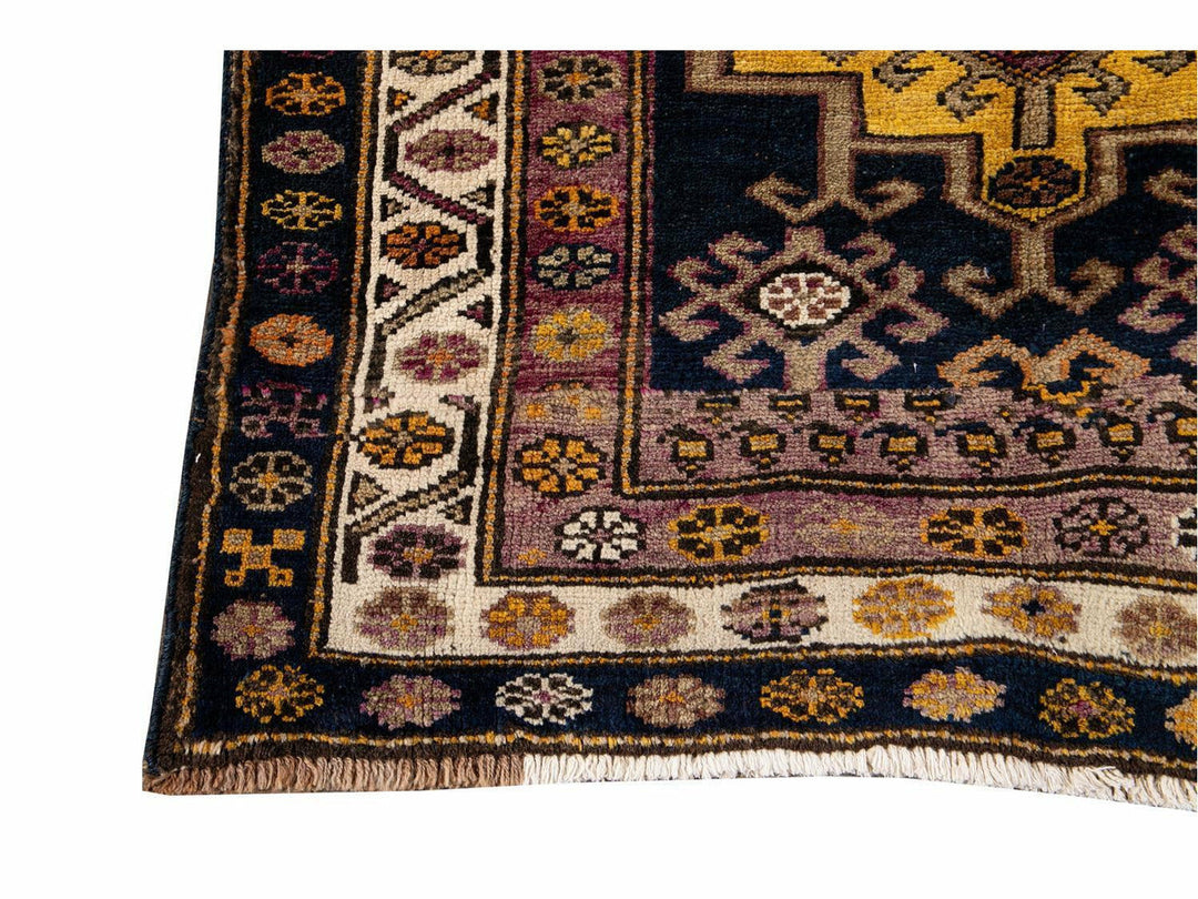 Vintage Azeri Wool Runner 4 X 10