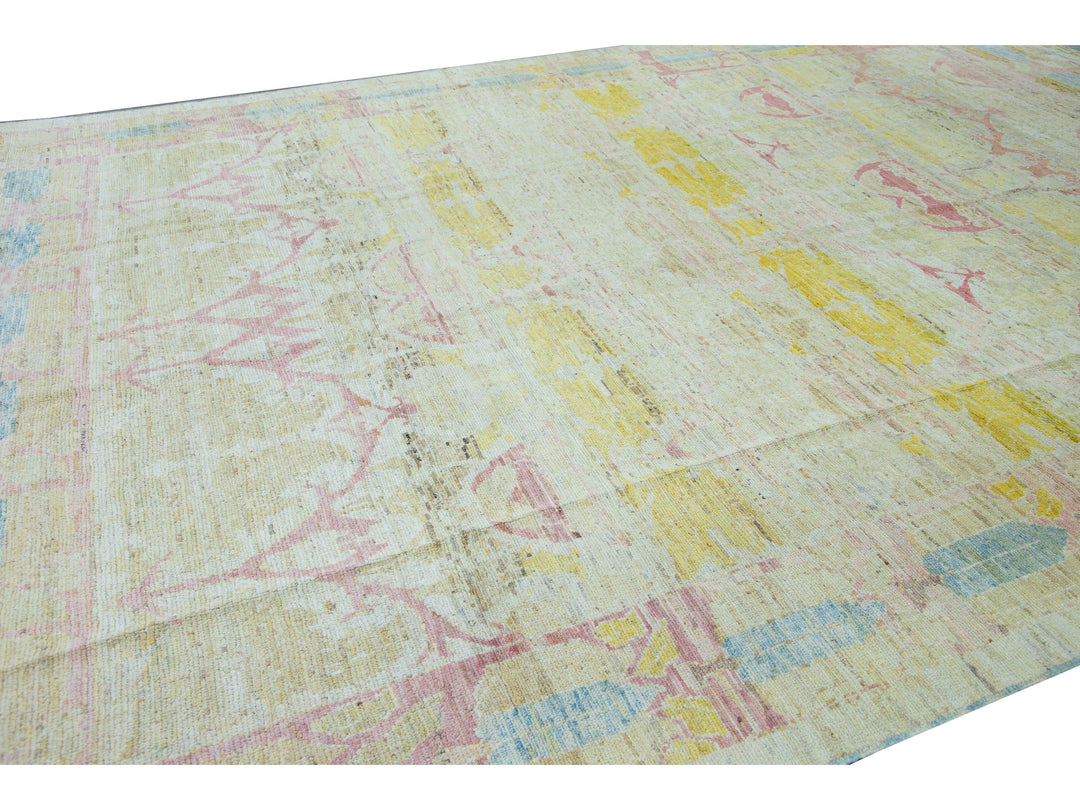 Modern Oushak Wool Rug 11 X 15