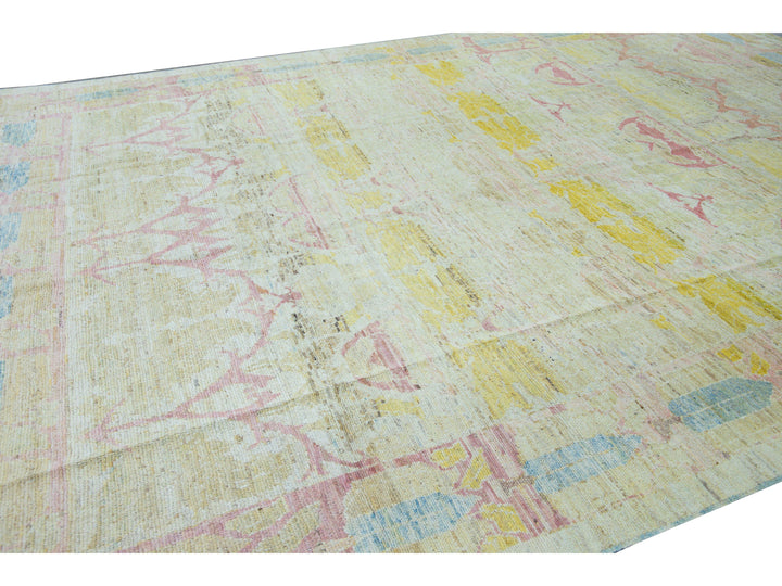 Modern Oushak Wool Rug 11 X 15