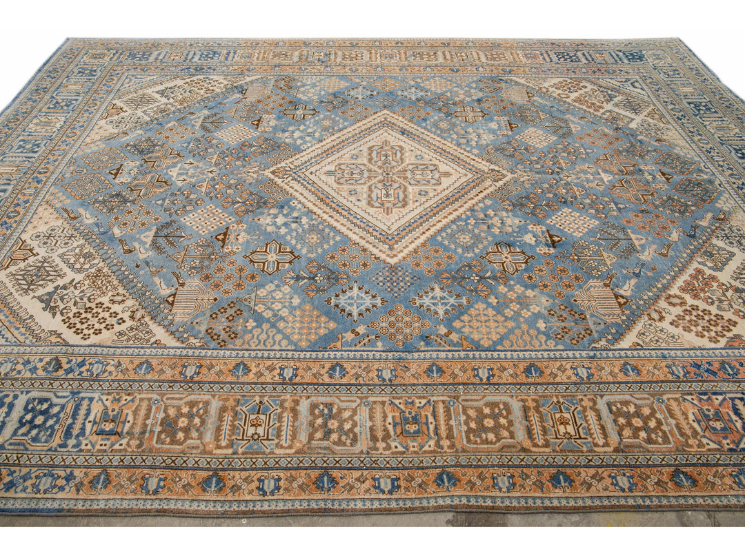 Antique Tabriz Wool Rug 9 X 12