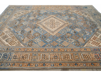 Antique Tabriz Wool Rug 9 X 12