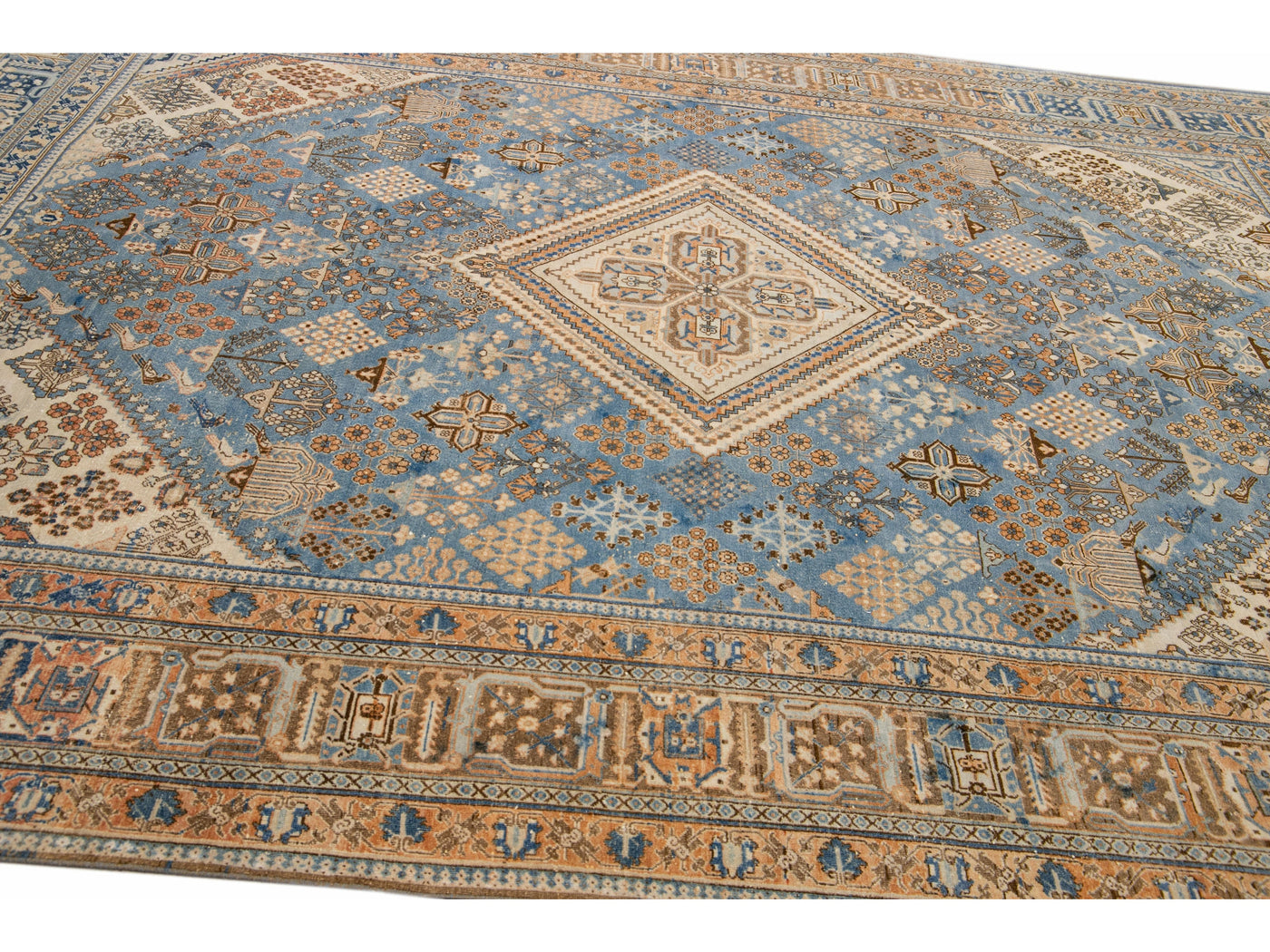 Antique Tabriz Wool Rug 9 X 12
