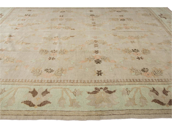 Modern Designed Turkish Oushak Rug 10 X 15
