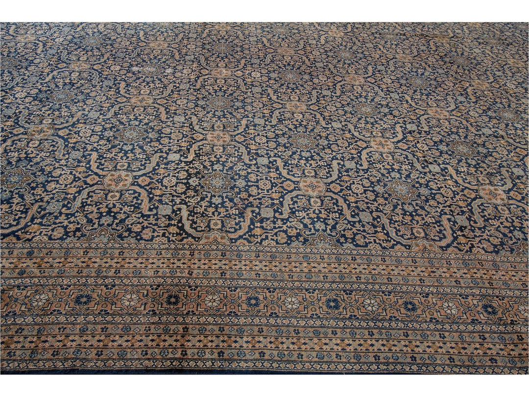 Antique Persian Tabriz Wool Rug 12 X 19
