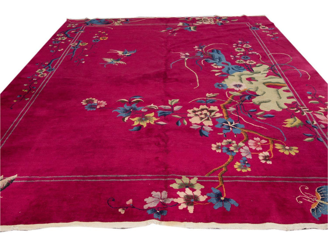 Antique Art Deco Chinese Rug 9 X 12