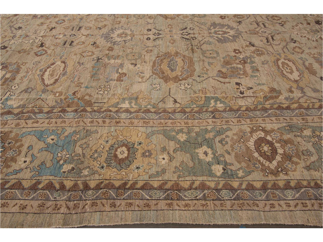 Contemporary Sultanabad Oversize Wool Rug 13 X 20