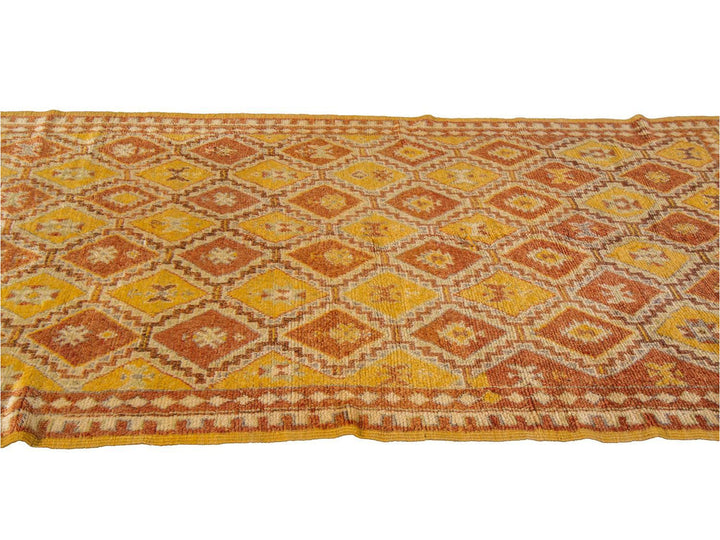 Vintage Moroccan Tribal Wool Rug 4 X 11