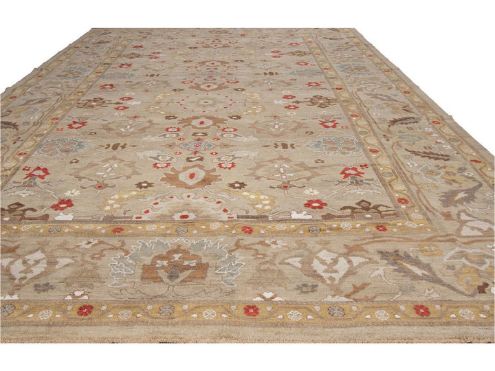 Contemporary Sultanabad Wool Rug 12 X 18
