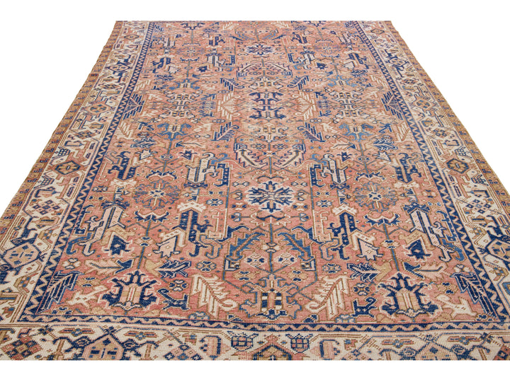 Antique Heriz Wool Rug 8 X 11