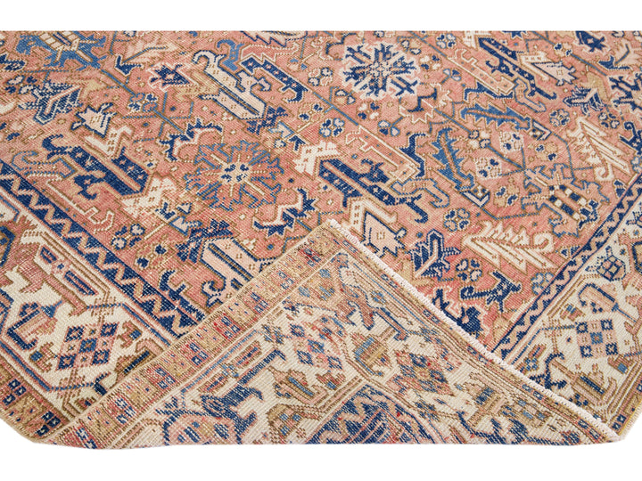 Antique Heriz Wool Rug 8 X 11