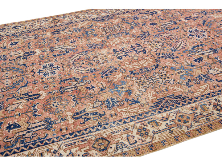 Antique Heriz Wool Rug 8 X 11