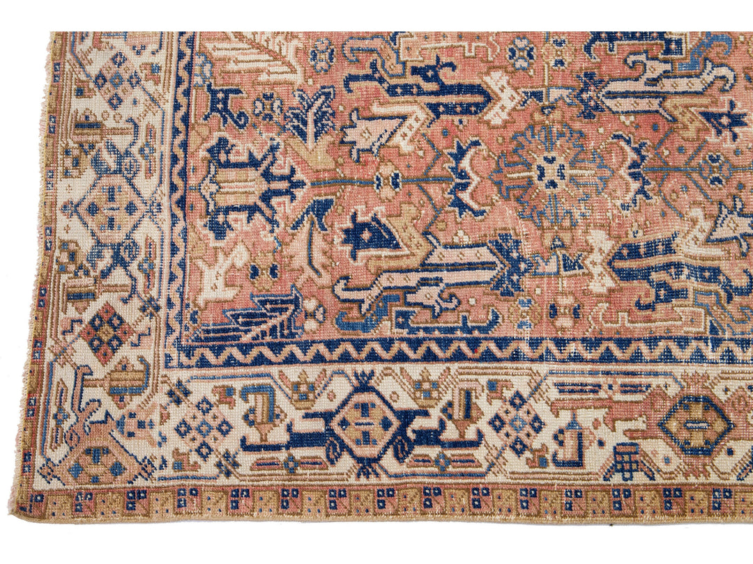 Antique Heriz Wool Rug 8 X 11