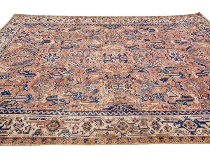 Antique Heriz Wool Rug 8 X 11