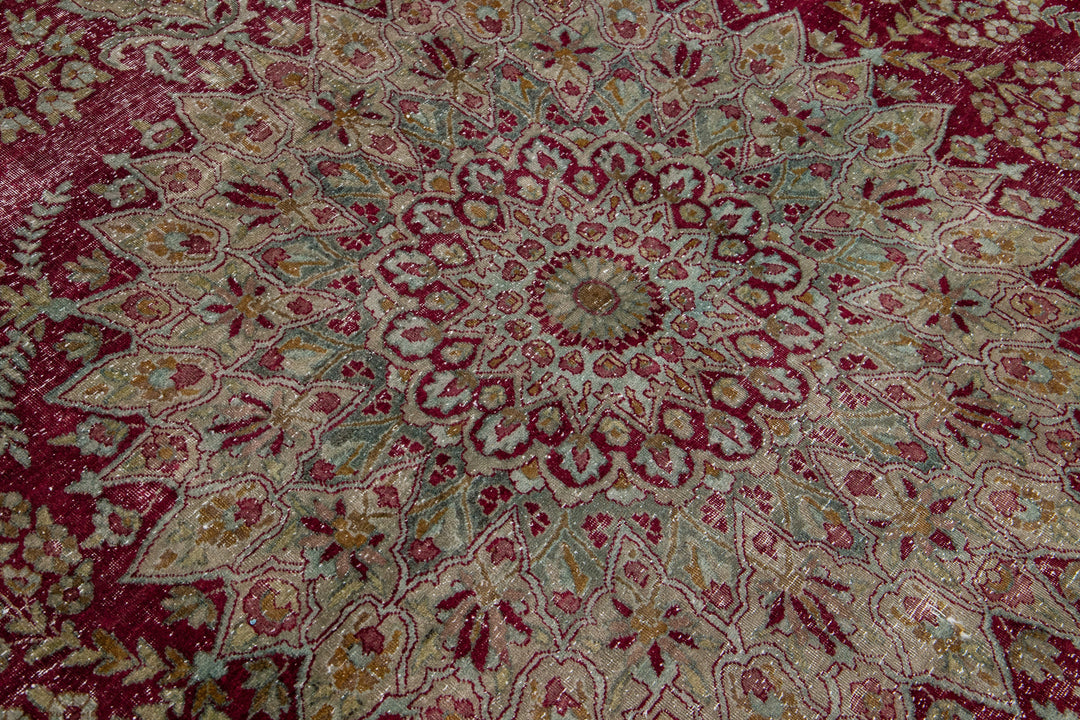 Antique Kerman Wool Rug 10 X 14