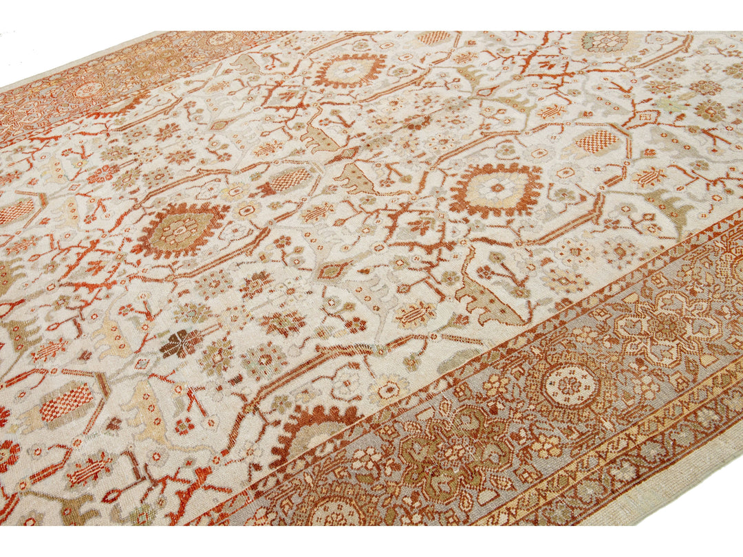 Antique Sultanabad Wool Rug 10 X 22