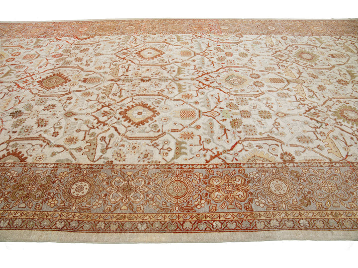 Antique Sultanabad Wool Rug 10 X 22
