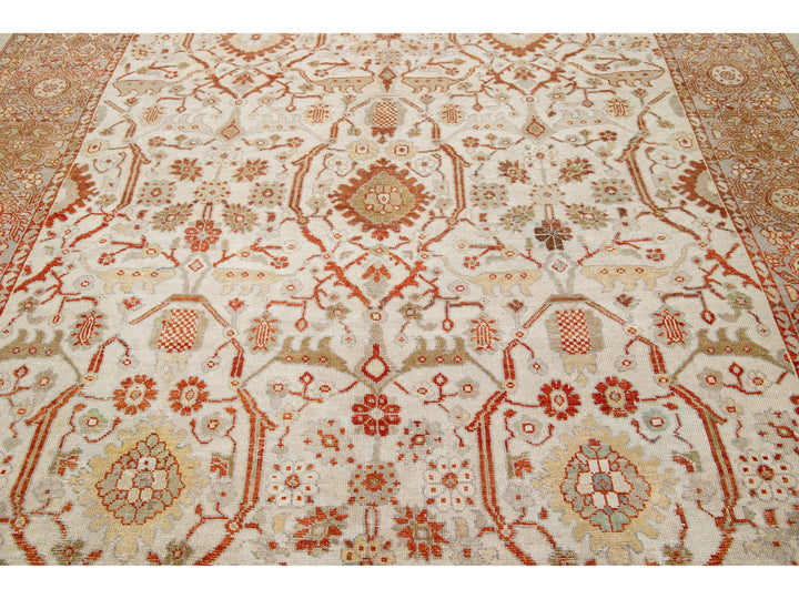 Antique Sultanabad Wool Rug 10 X 22