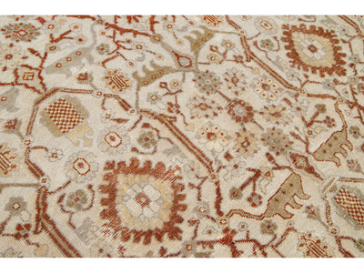 Antique Sultanabad Wool Rug 10 X 22