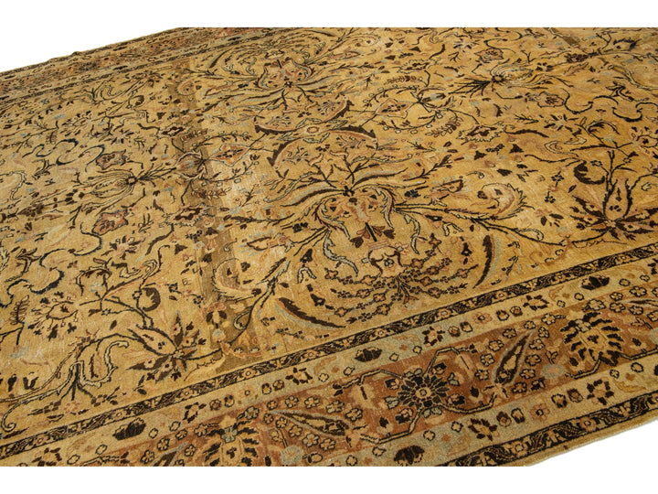 Antique Tabriz Wool Rug 10 X 15
