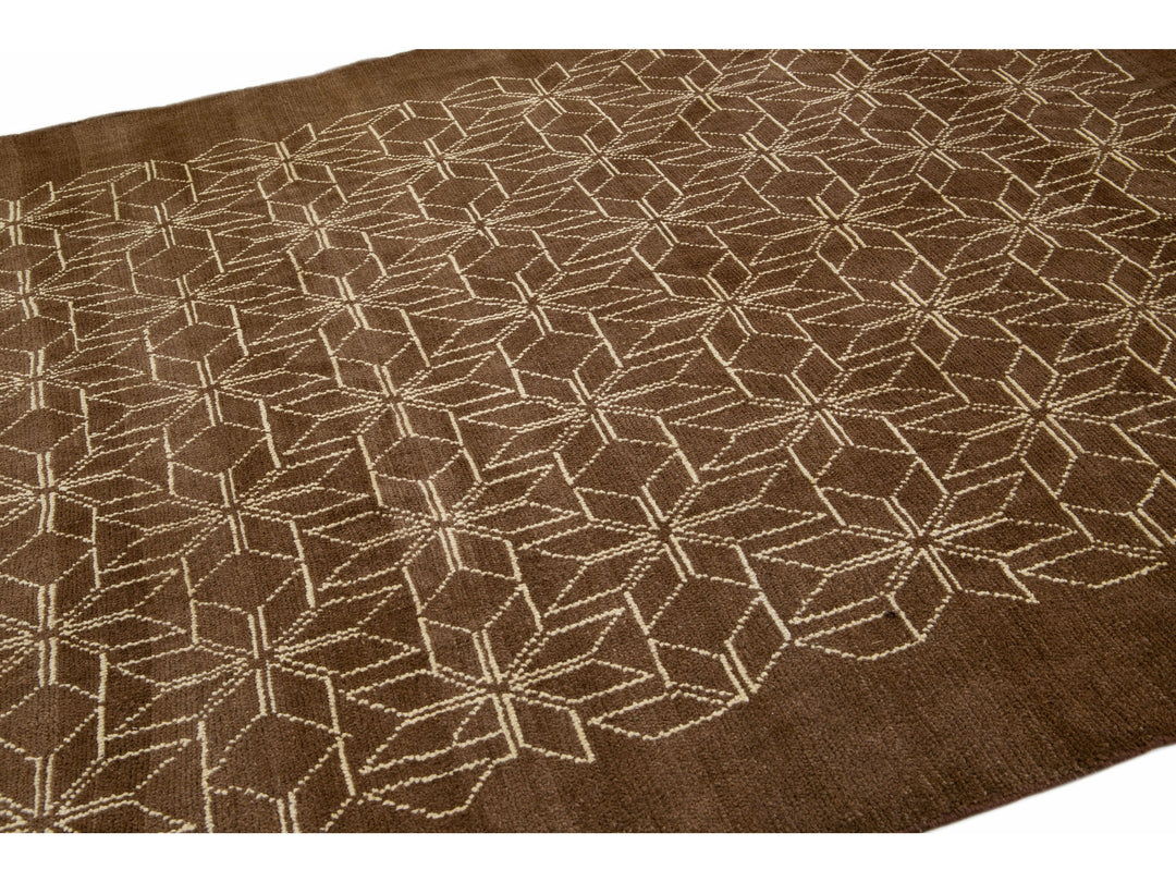 Modern Moroccan Wool Rug 7 X 9