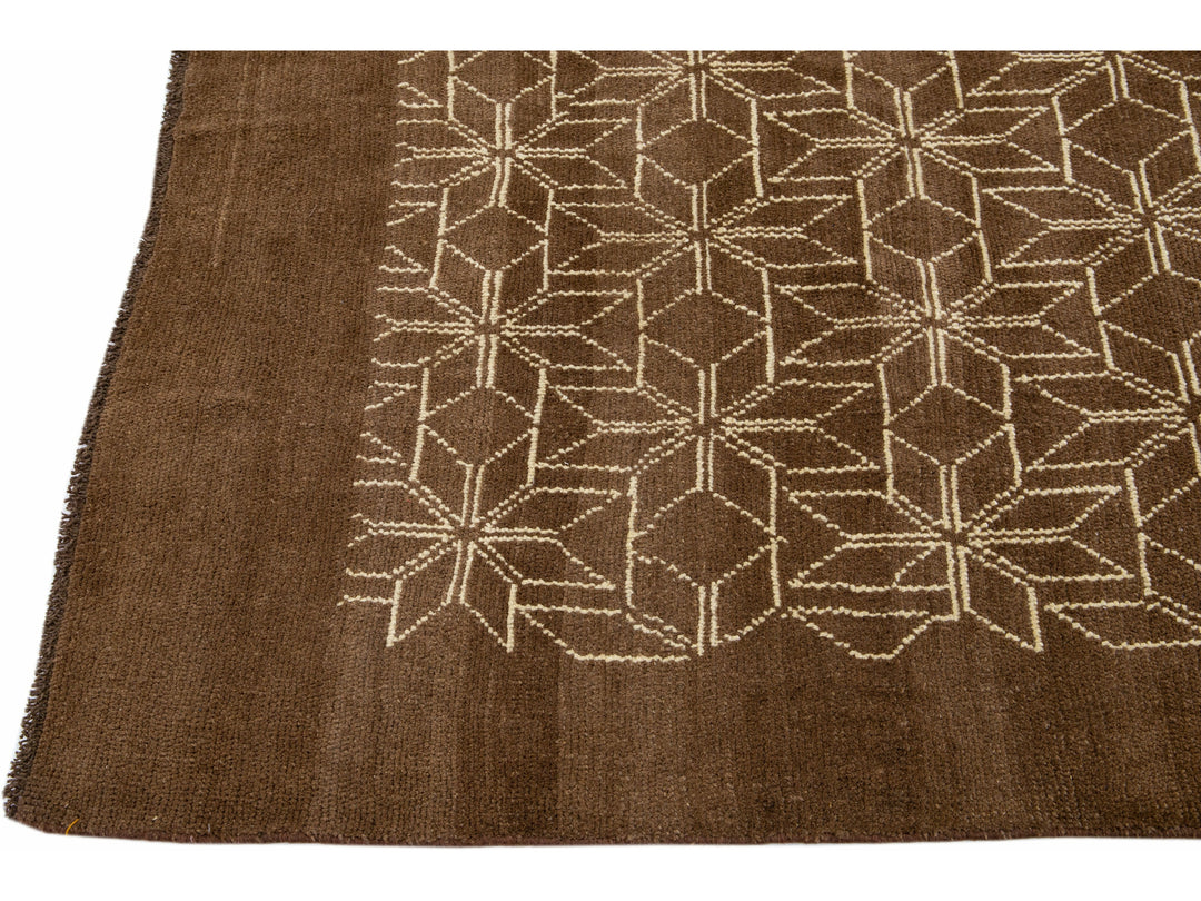 Modern Moroccan Wool Rug 7 X 9