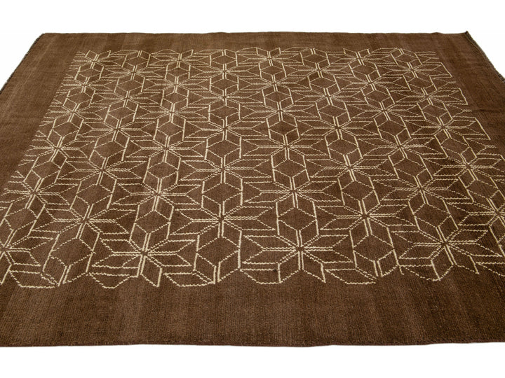 Modern Moroccan Wool Rug 7 X 9