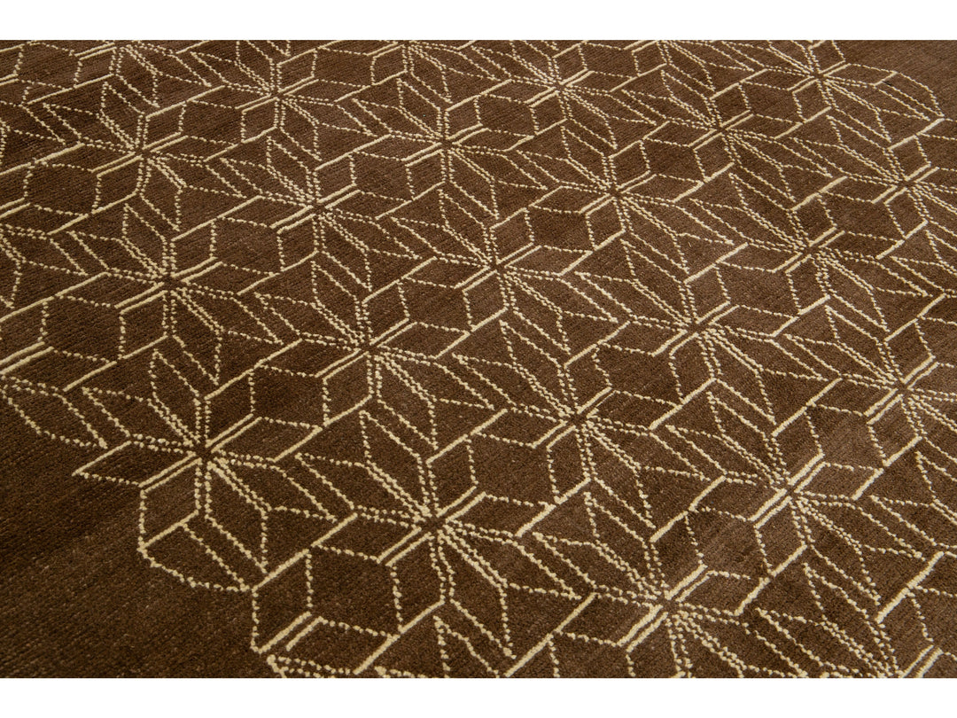 Modern Moroccan Wool Rug 7 X 9