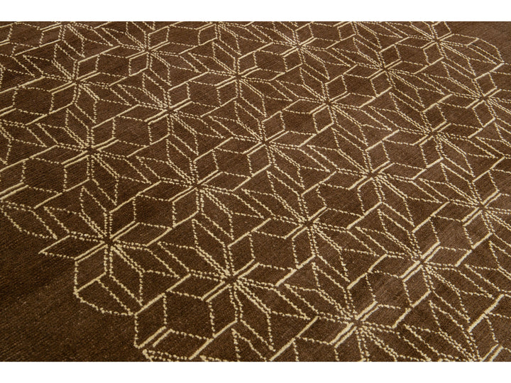 Modern Moroccan Wool Rug 7 X 9