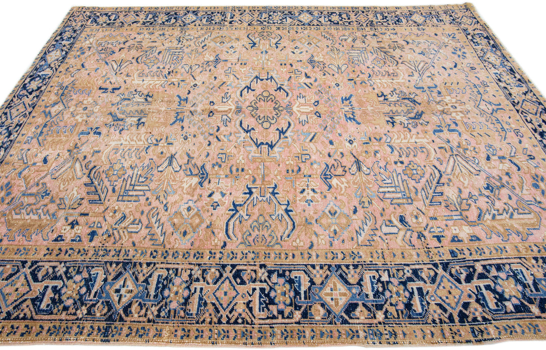 Antique Persian Heriz Wool Rug 8 X 10