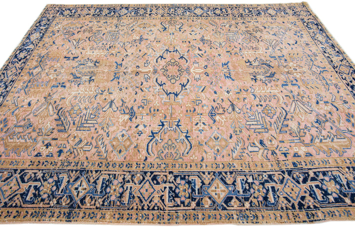 Antique Persian Heriz Wool Rug 8 X 10