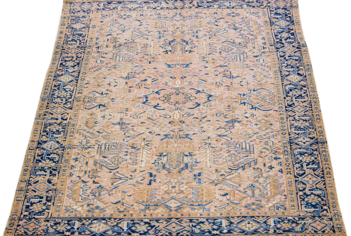 Antique Persian Heriz Wool Rug 8 X 10