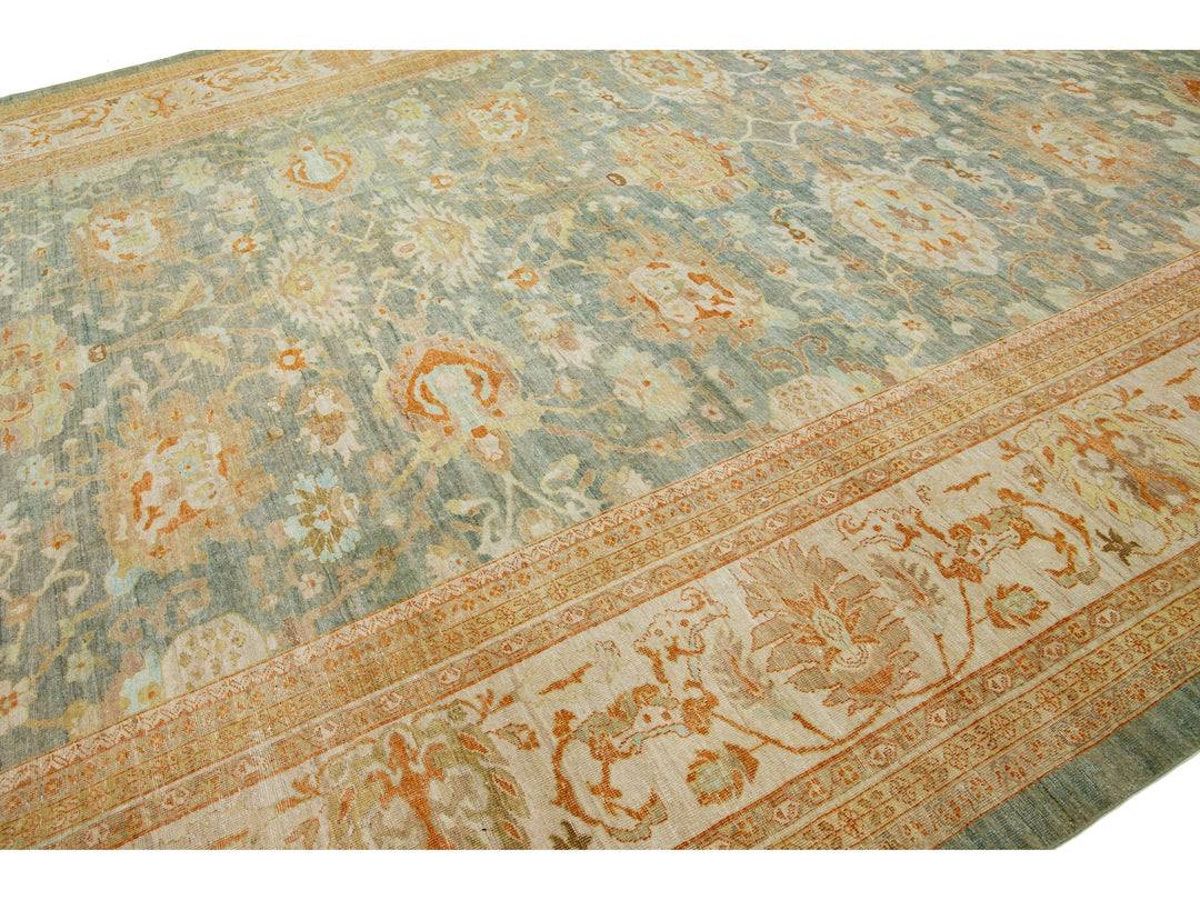 Antique Sultanabad Wool Rug 10 X 14