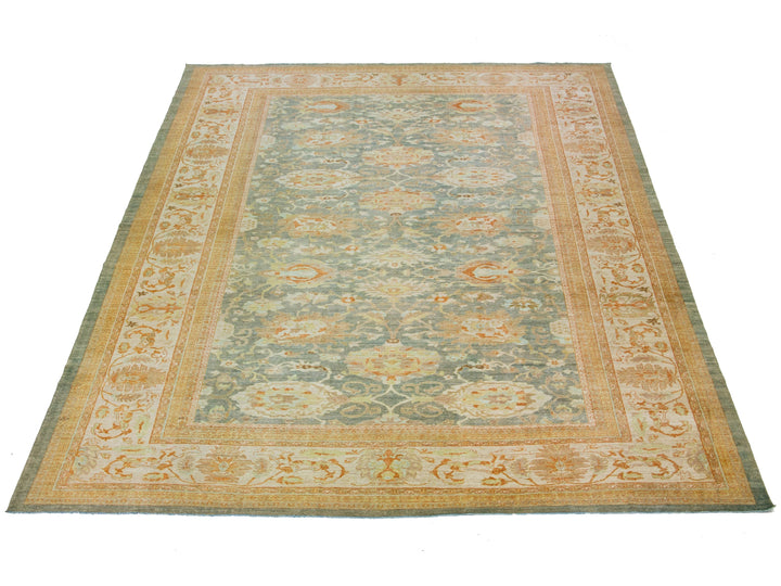 Antique Sultanabad Wool Rug 10 X 14