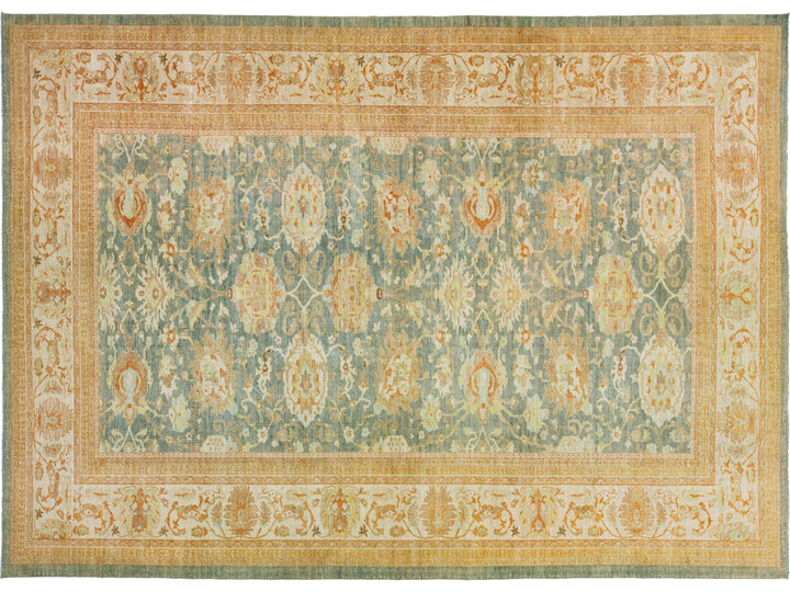 Antique Sultanabad Wool Rug 10 X 14