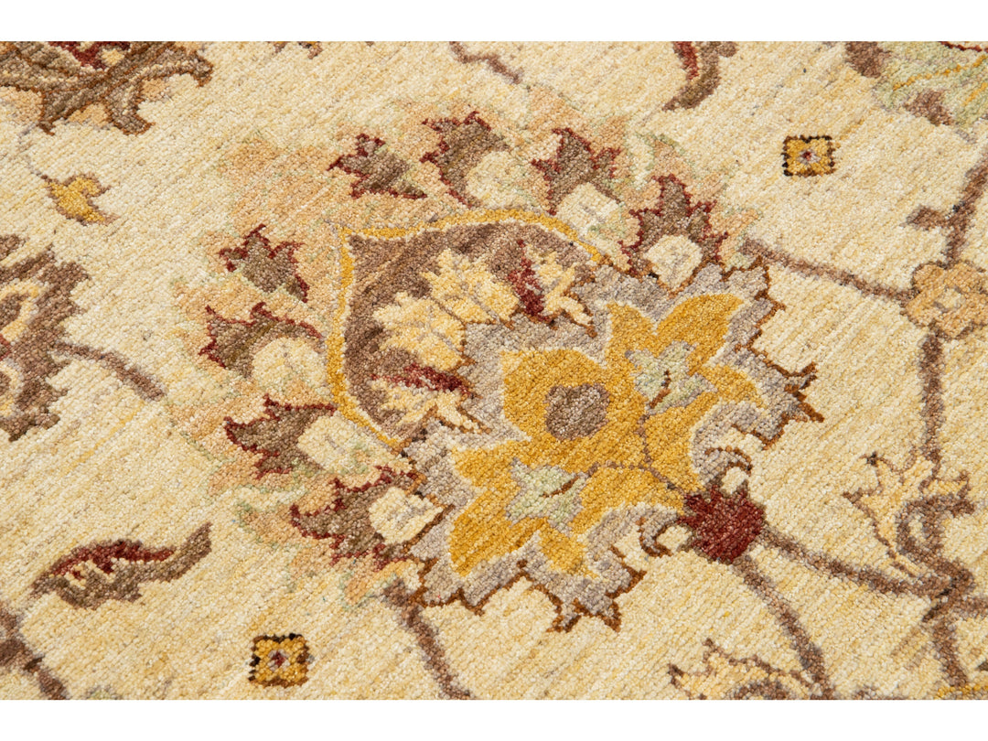Modern Peshawar Wool Rug 14 X 15