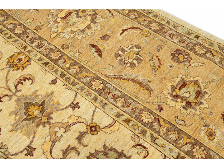 Modern Peshawar Wool Rug 14 X 15