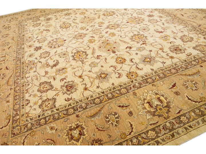 Modern Peshawar Wool Rug 14 X 15
