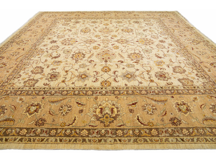 Modern Peshawar Wool Rug 14 X 15