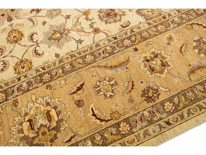 Modern Peshawar Wool Rug 14 X 15