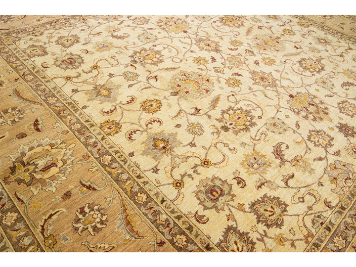 Modern Peshawar Wool Rug 14 X 15
