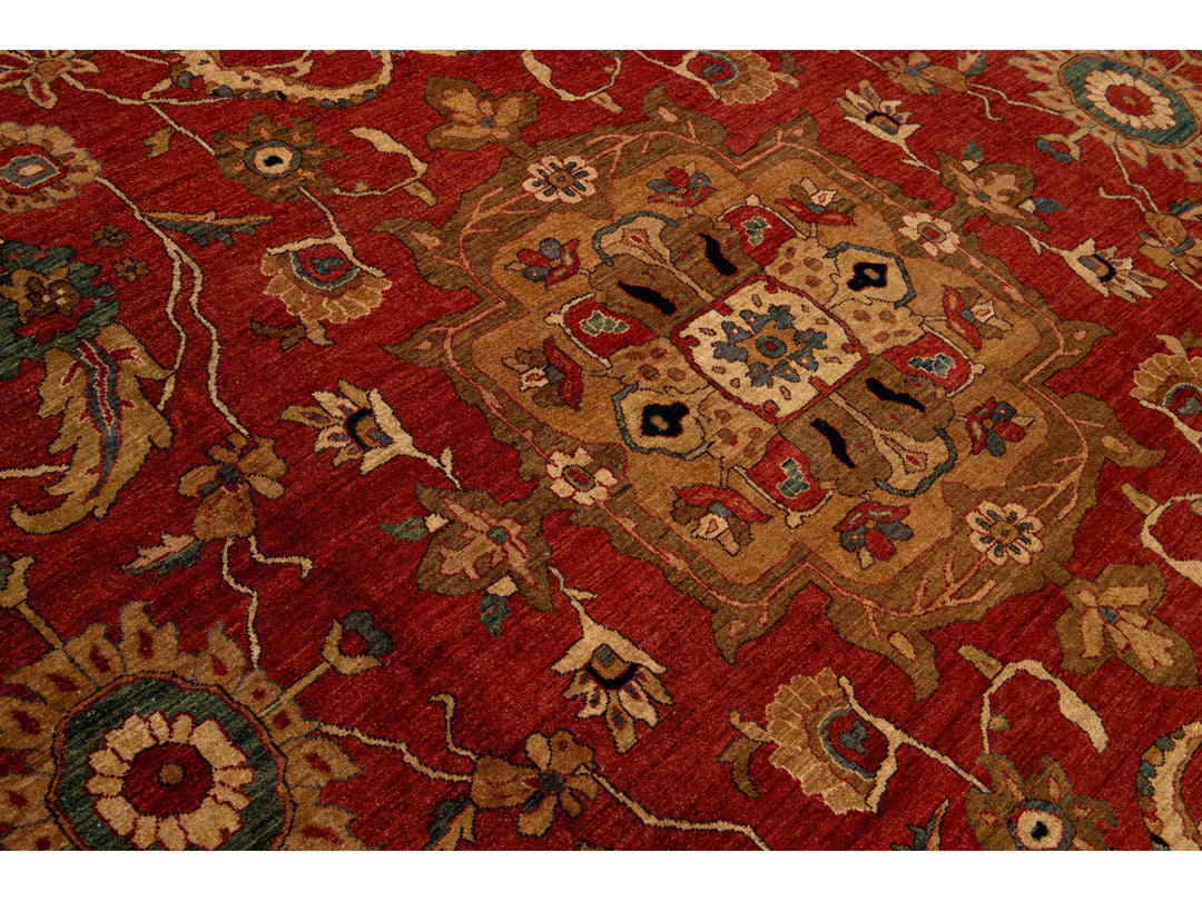 Modern Peshawar Wool Rug 15 X 20