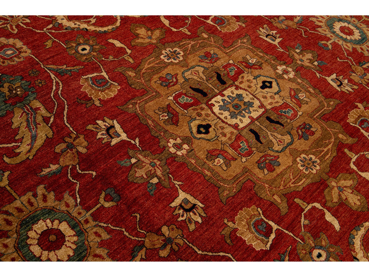 Modern Peshawar Wool Rug 15 X 20