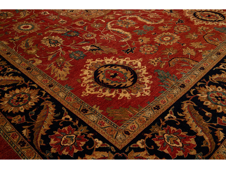 Modern Peshawar Wool Rug 15 X 20