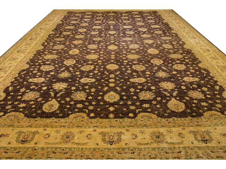 Modern Peshawar Wool Rug 18 X 29