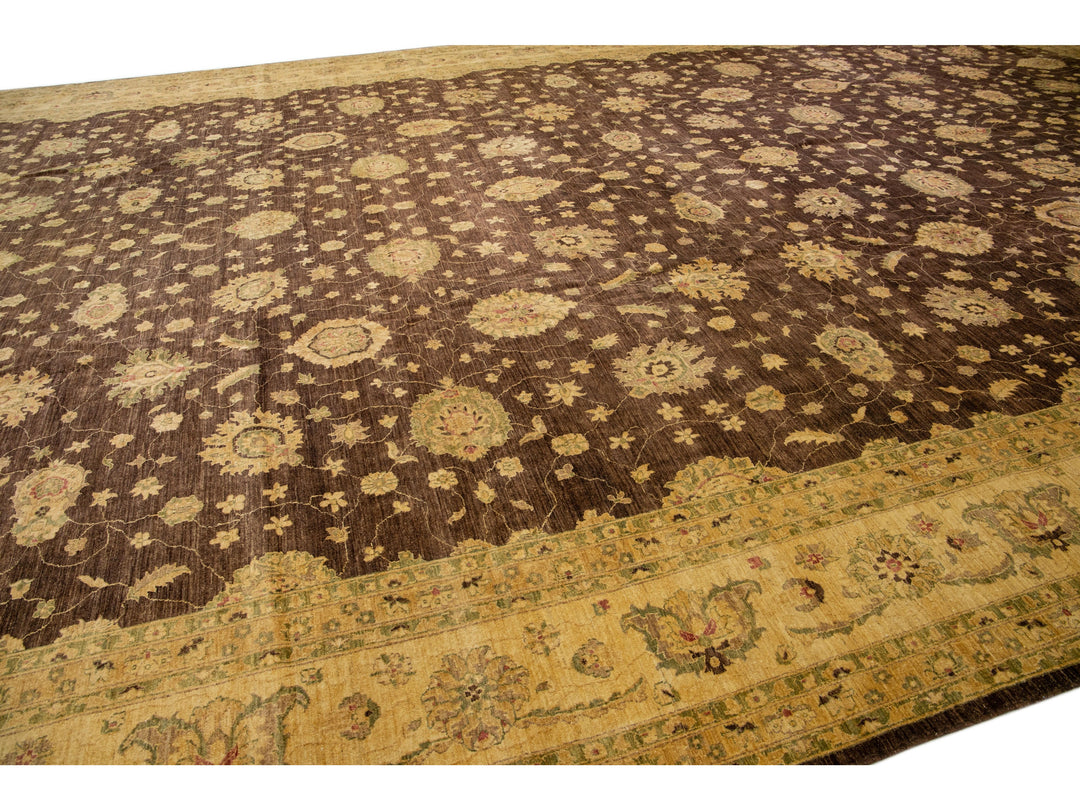 Modern Peshawar Wool Rug 18 X 29