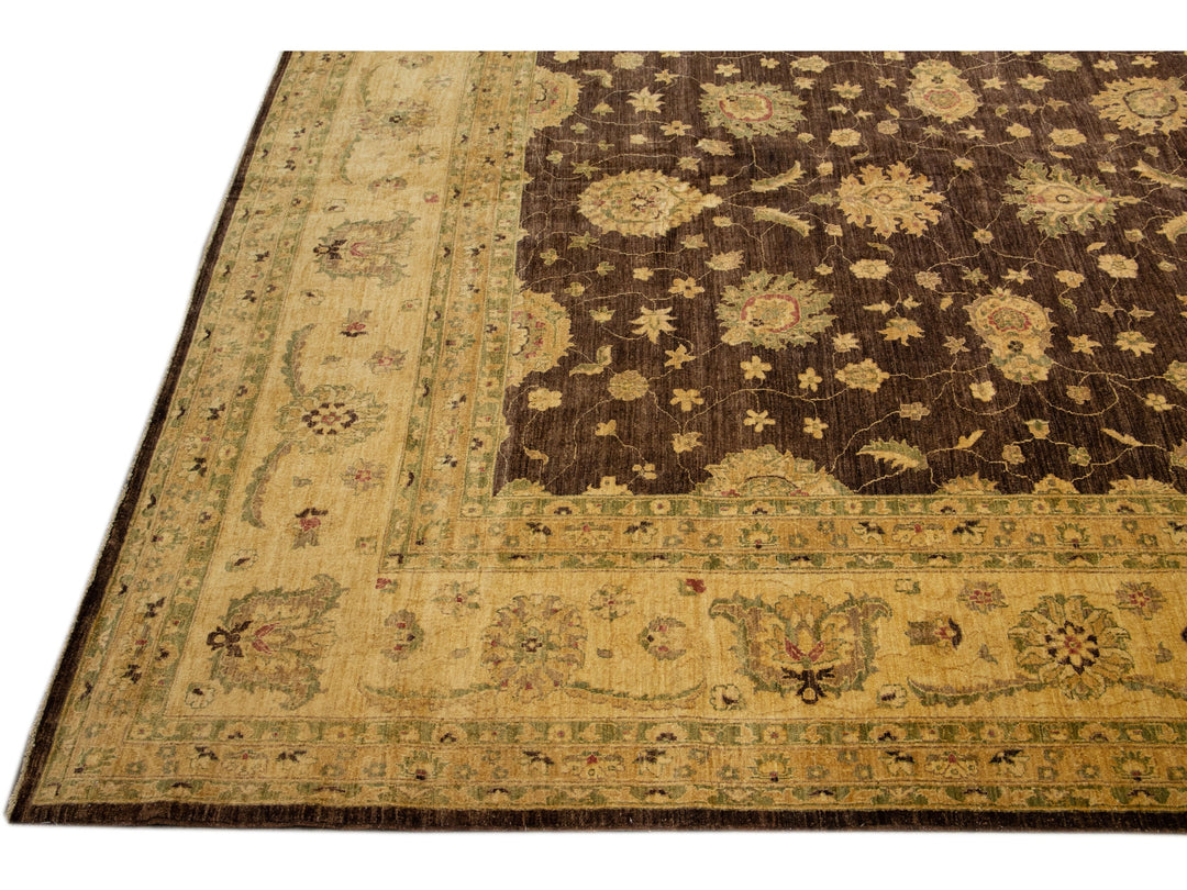 Modern Peshawar Wool Rug 18 X 29